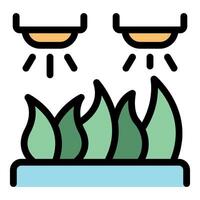 Smart farm system taking care of plants with optimal lighting vector