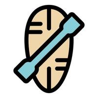Paddle and surfboard depicting surfing activity and summertime fun vector