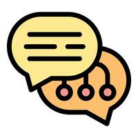 Online chatting representing connection and communication vector