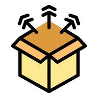 Open box sending data wireless connection wifi icon vector