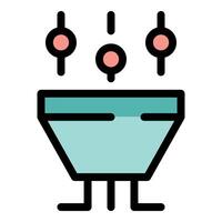 Data processing and filtering through funnel algorithm visualization vector
