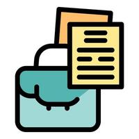 Printer printing documents with text lines emerging from tray vector