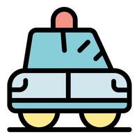 Police car flashing siren light, maintaining order and security vector