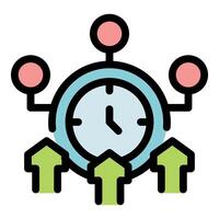 Time management improving efficiency and productivity growth vector