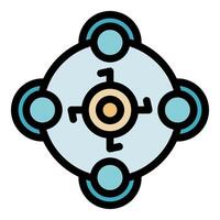 Teamwork collaboration icon representing synergy and collective effort vector