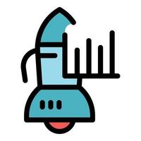 Spaceship showing growing bar chart representing successful startup vector
