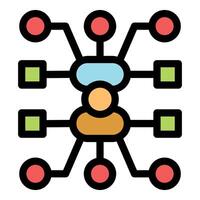 Project manager managing connections between clients and employees vector