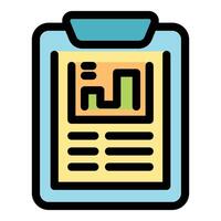 Clipboard showing growth chart and business data analysis report vector