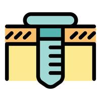 Soil test showing test tube and ground layers vector
