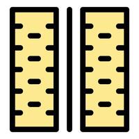Two rectangular waffle plates showing grid pattern for baking delicious treats vector