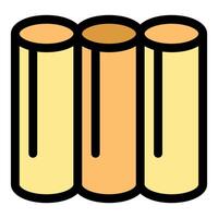 Three cylindrical objects forming a row, symbolizing unity and strength vector