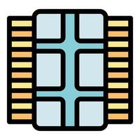 Solar panel generating green energy with modern technology vector