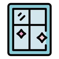 Sparkling clean window pane symbolizing freshness and hygiene vector