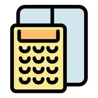 Calculator and credit card representing online payment processing vector