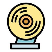 Modern web camera broadcasting live content on internet vector