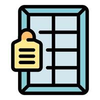 Door tag representing room inspection checklist for quality control vector