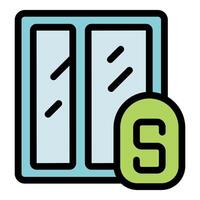Soundproof window blocking noise, providing silence and peace vector