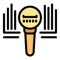 Microphone detecting sound waves generating audio signal vector