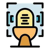 Voice recognition software detecting and recording microphone audio input vector