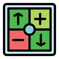 Strategy planning matrix representing swot analysis for business development vector