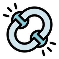 Hyperlink chain connecting website and webpage sharing data vector