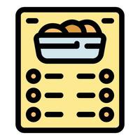 Online grocery shopping app showing bread in basket and order details vector