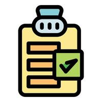 Clipboard with checklist showing completed tasks and project management vector