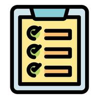 Clipboard showing completed tasks with check marks symbolizing accomplishment vector