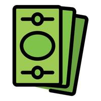 Stack of green cash money representing wealth and finance vector