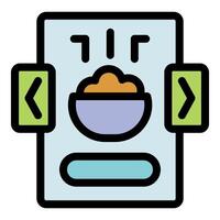 Online culinary tips, exploring food recipes with interactive navigation vector