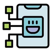 Customer relationship management system providing excellent service with a smile vector