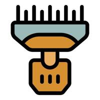 Smart farm tool collecting soil samples with sensors for precision agriculture vector