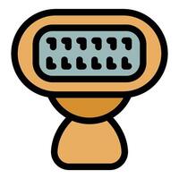 Handheld barcode scanner reading product information vector