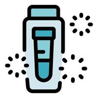Virus entering test tube during scientific research experiment vector