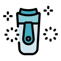 Smart water bottle keeping track of daily water intake promoting hydration vector