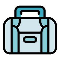 Closed briefcase representing business and travel vector