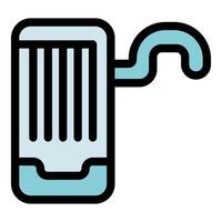 Portable mini washing machine for delicates and underwear featuring a hook for hanging vector