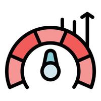 Performance indicator showing maximum efficiency and growth potential vector