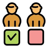 Choosing the right candidate, selecting the best person for the job vector