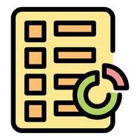 Spreadsheet software updating data with progress indicator showing completion percentage vector
