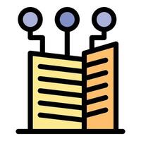Smart building utilizing wireless communication technology for efficient management vector