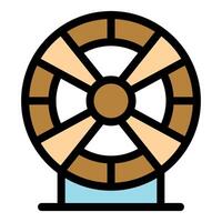 Hamster wheel rotating on stand for playful rodent exercise vector