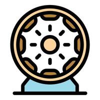 Hamster wheel icon illustrating pet activity and exercise vector