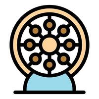 Dharma wheel representing buddhist symbol of teachings and enlightenment vector