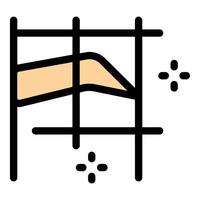 Interactive whiteboard showing decreasing trend with sparkles icon vector