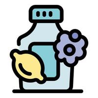Lemon scented detergent eliminating bacteria and germs for effective cleaning vector