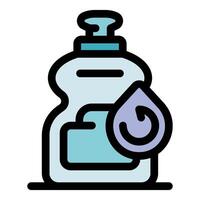 Softener bottle with drop icon showing recycled content for eco conscious cleaning vector