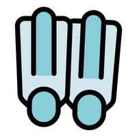 Diving fins for underwater exploration and snorkeling adventures vector