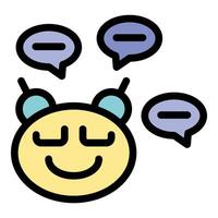 Chatbot answering questions with confidence and efficiency vector