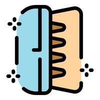 Cleaning brush scrubbing with soap suds creating sparkling cleanliness vector